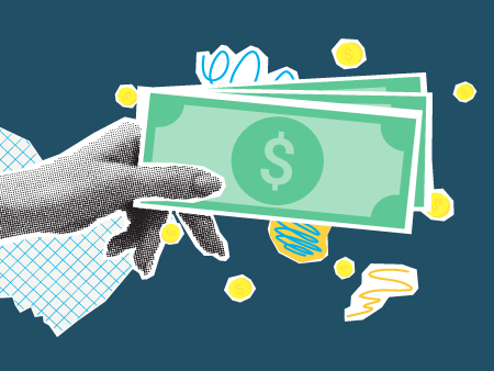 image of hand paying a referral reward